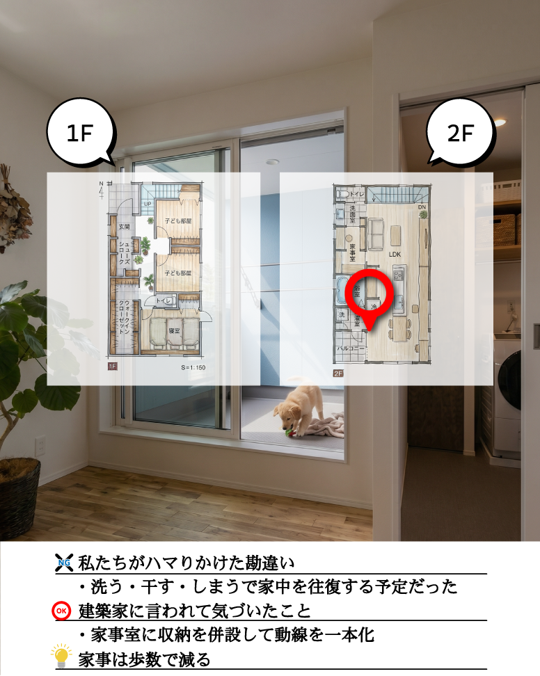 28坪の家事動線を一本化する家