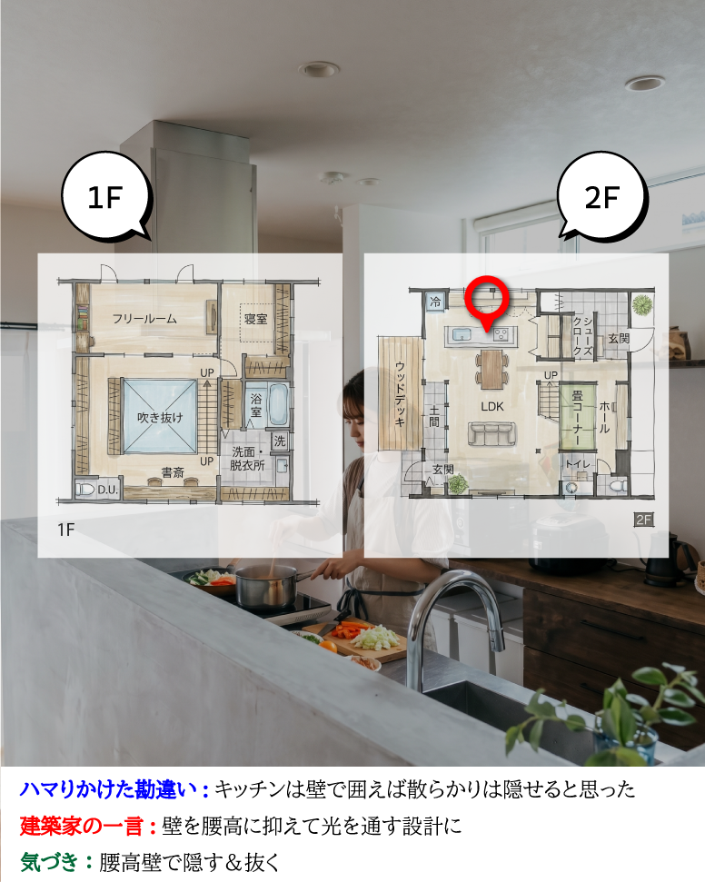 木目が映える白い家