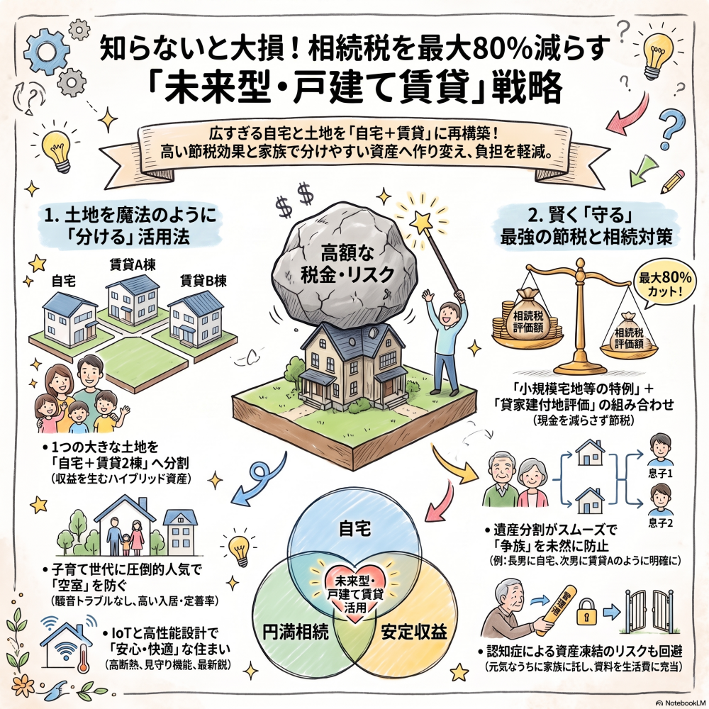 【Study】「自宅＋戸建て賃貸」という最強の資産防衛・相続税対策