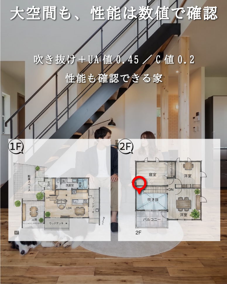 視線を遮り開放感と暮らす家