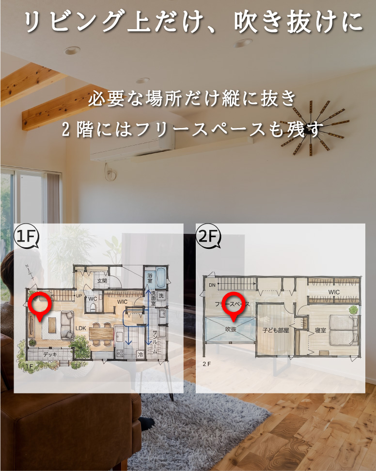 視線と動線にこだわった快適な家