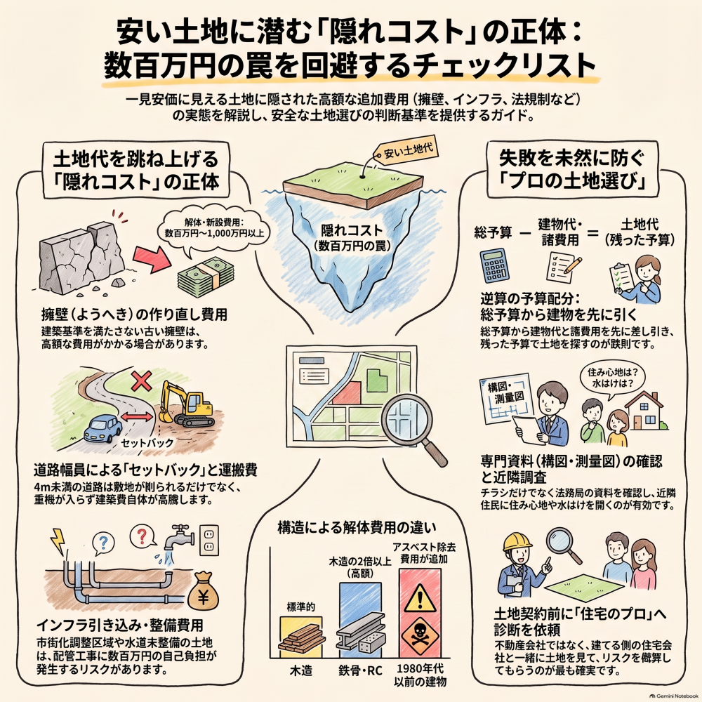 【注文住宅の土地探し】安い土地に潜む「隠れコスト」の正体!