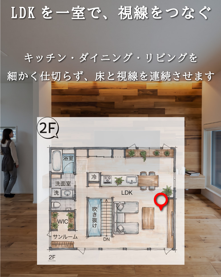 視線が気にならない33坪の家