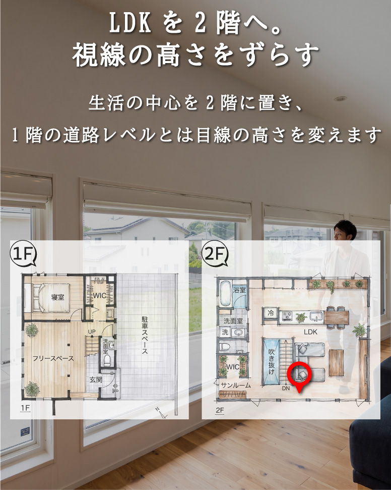 視線が気にならない33坪の家