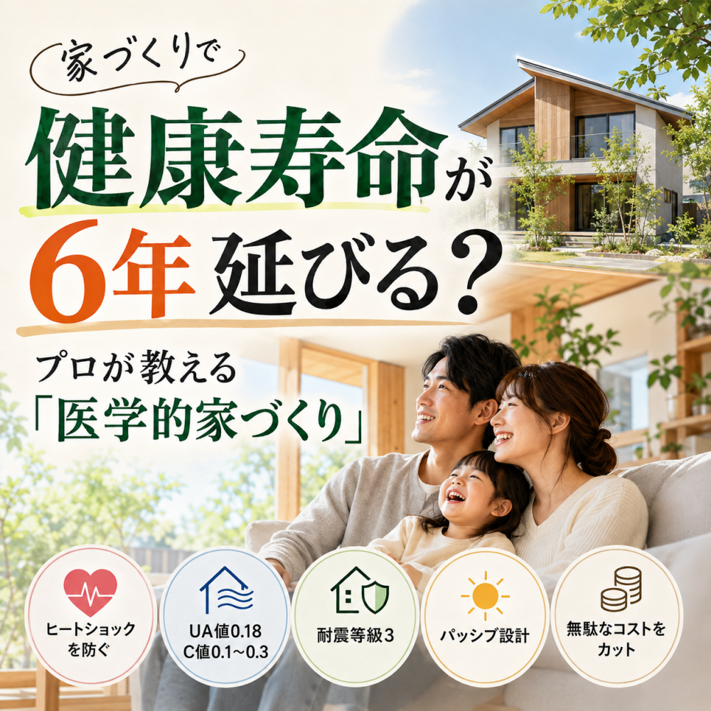 家づくりで健康寿命が6年延びる？プロが教える「医学的家づくり」