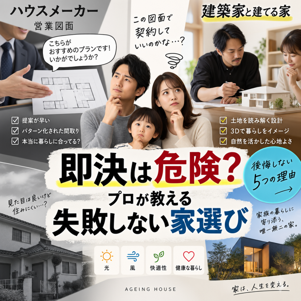 注文住宅の間取り、すぐに決めて大丈夫?建築家の提案も見てほしい理由