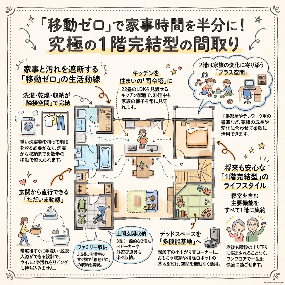 共働きの間取りは「洗濯動線」で変わる。 家事時間を減らす“移動ゼロ”の家づくり