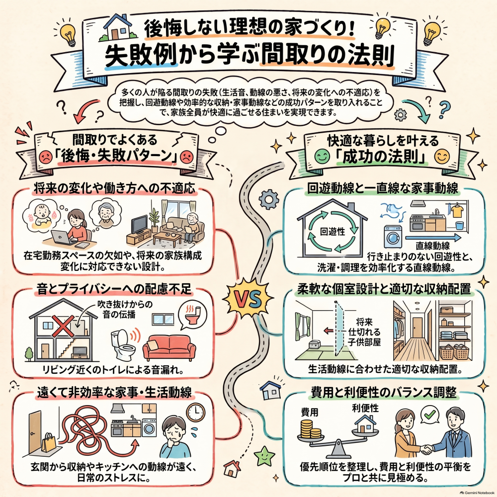 間取りで後悔しないために|家事動線・収納・音・将来の暮らしのチェックポイント